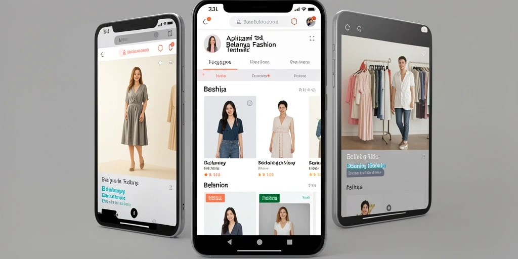 Screenshot aplikasi 33L menampilkan antarmuka belanja fashion yang menarik dan intuitif.