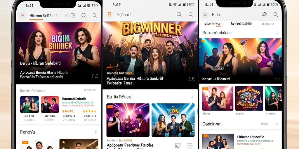 Tampilan antarmuka aplikasi BIGWINNER yang menarik dan informatif.
