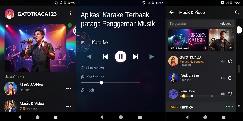Antarmuka GATOTKACA123 yang menarik untuk pengguna Karaoke.
