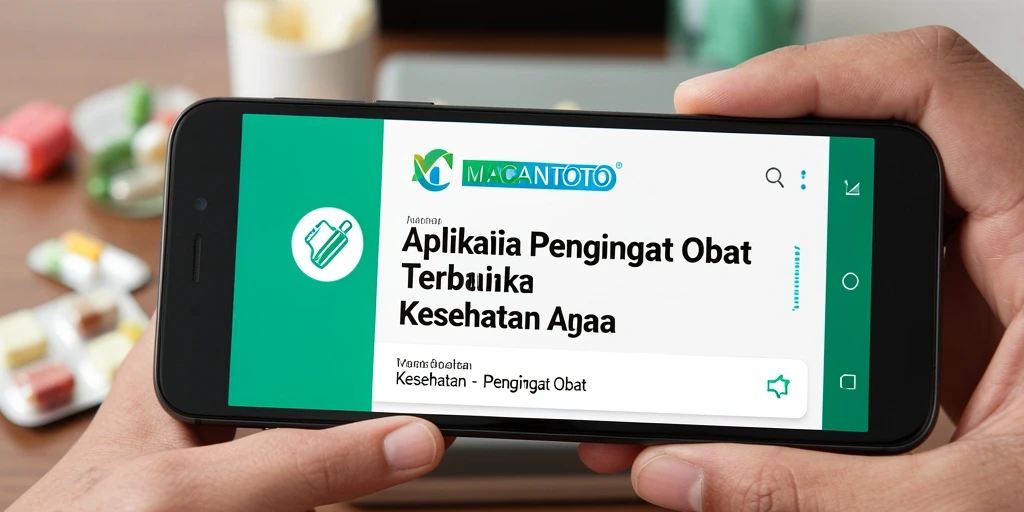 Tampilan antarmuka aplikasi Pengingat Obat MACANTOTO yang intuitif dan informatif.