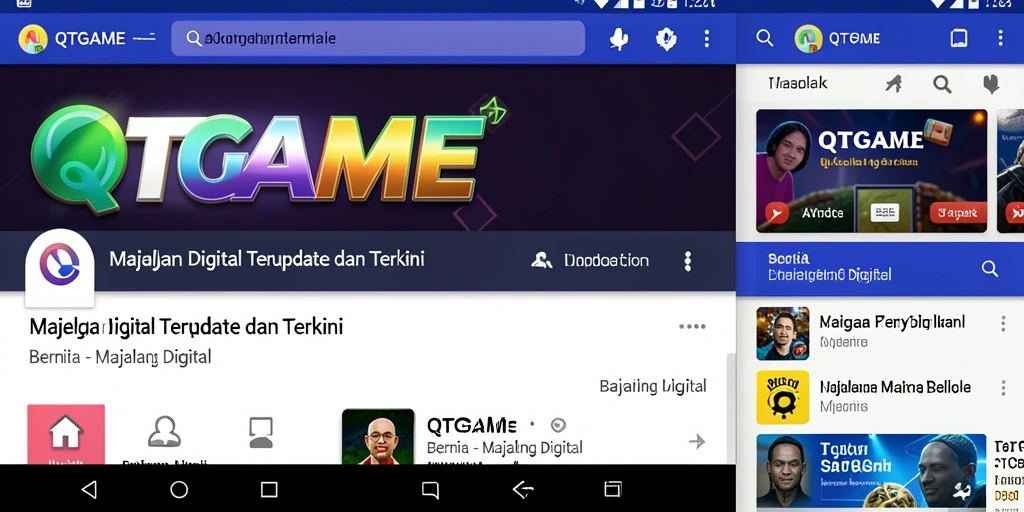 Antarmuka QTGAME yang menarik dan informatif.