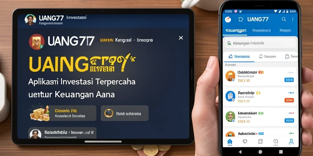 Screenshot utama UANG77 menampilkan antarmuka aplikasi Investasi yang user-friendly.