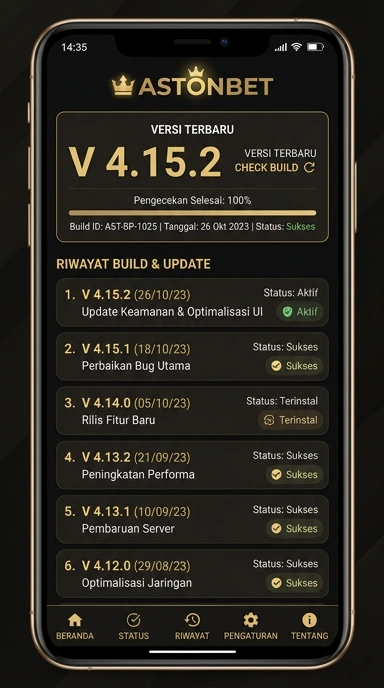 Riwayat Versi Astonbet untuk Pengguna Android